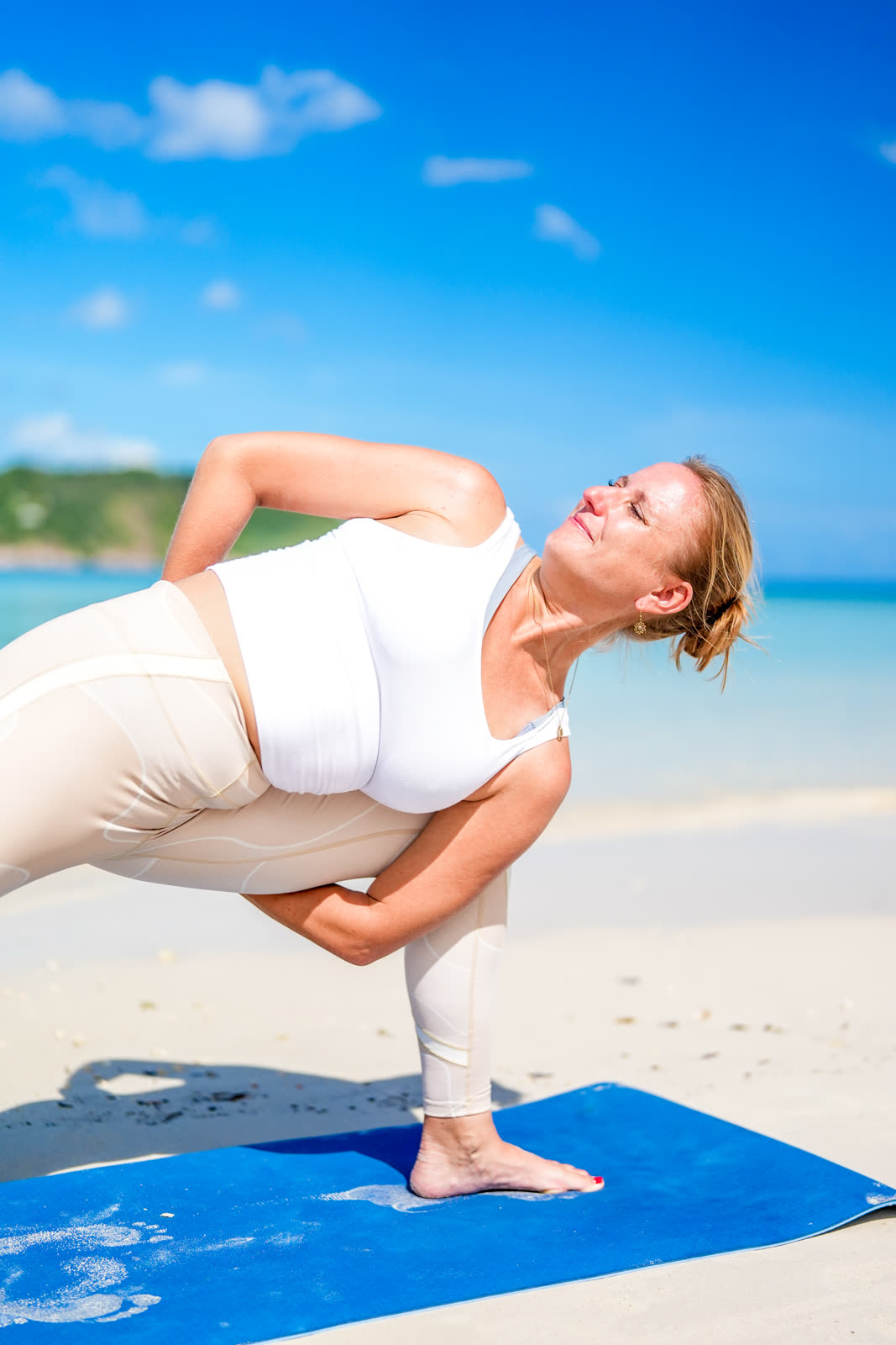 Standing backbend, arms overhead