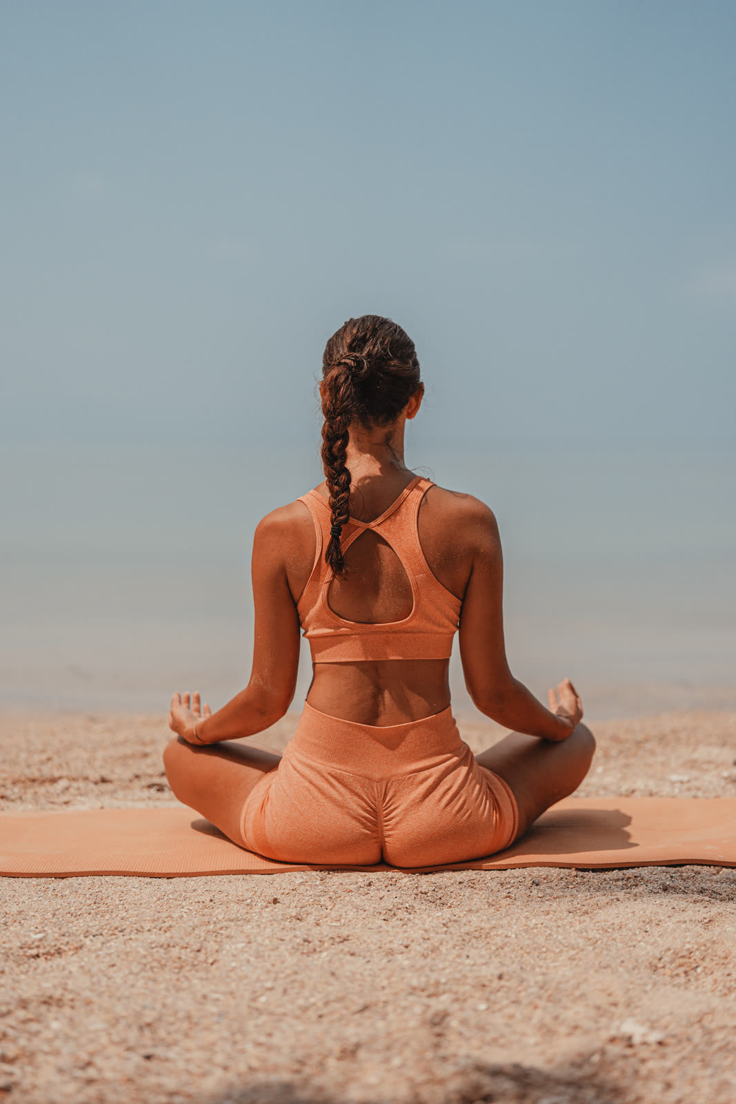 Seated meditation by the sea